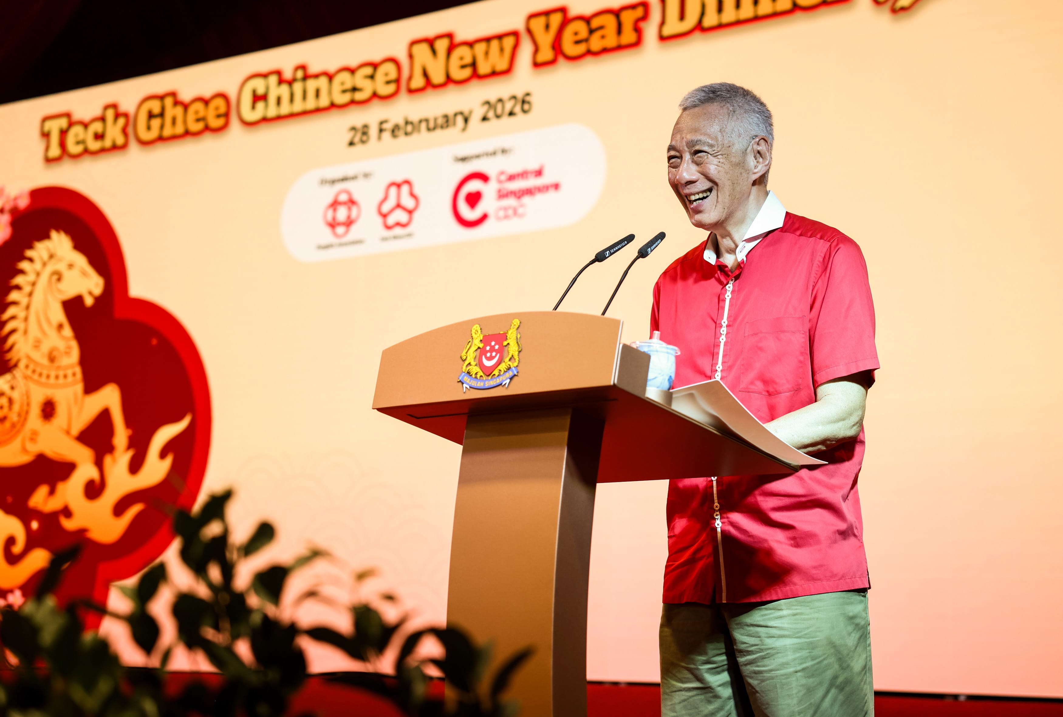 Photo of SM Lee Hsien Loong at the Teck Ghee Chinese New Year Dinner 2026